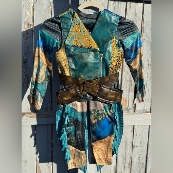 Disney Parks Descendants Uma Costume Girl’s 5/6 Youth Pirate Leather Jacket Belt - Picture 2 of 16